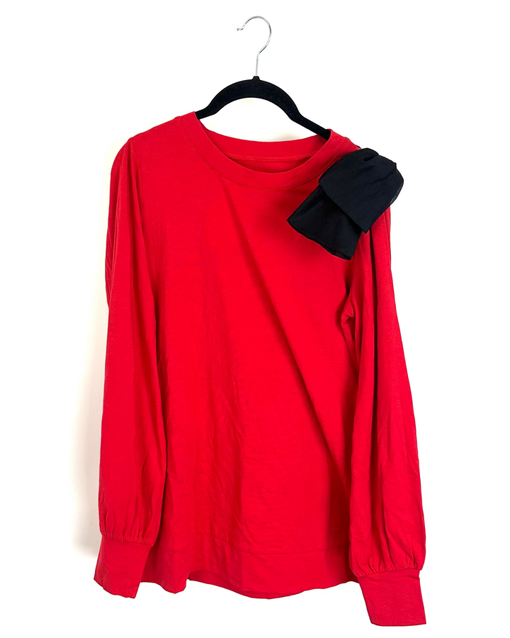 Red Long Sleeve with Interchangeable Bowtie - 6/8