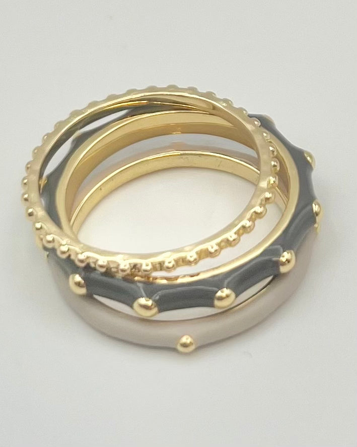 Gray Ring Stack - Size 6 and 6.5