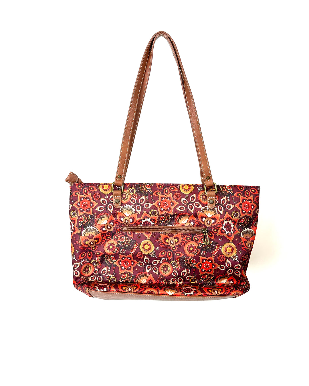 Red Floral Shopper Tote Bag