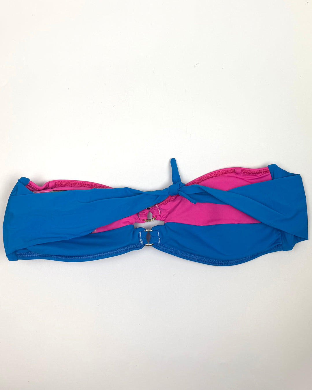 Bright Blue & Bright Pink Convertible Bikini Top - Small