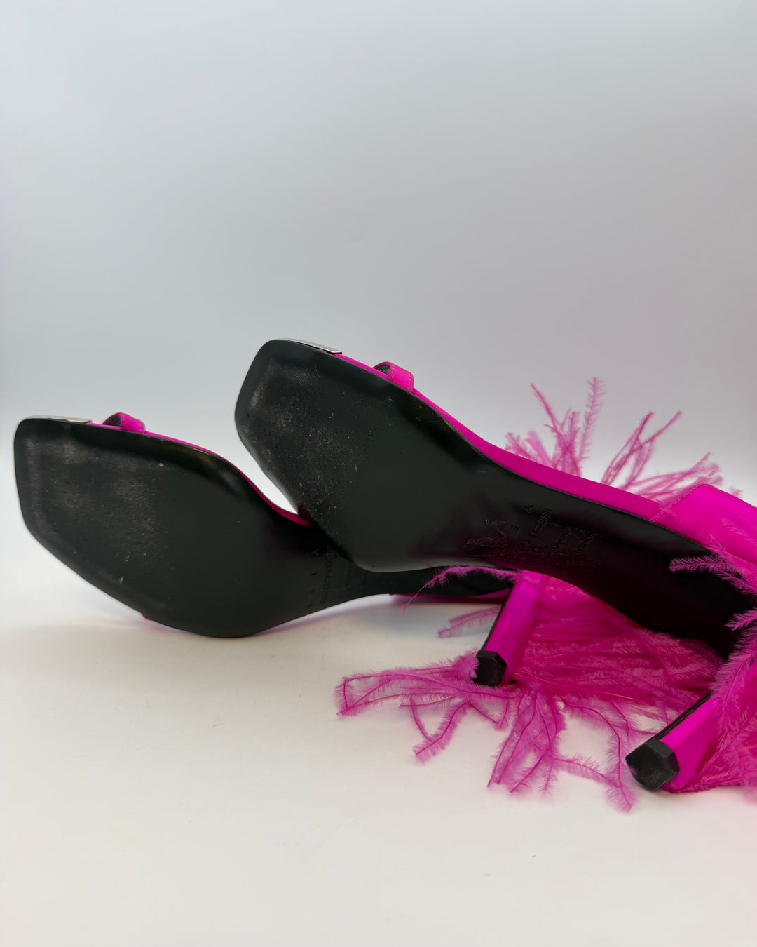 Hot Pink Feather Heels - Size 38 and 40