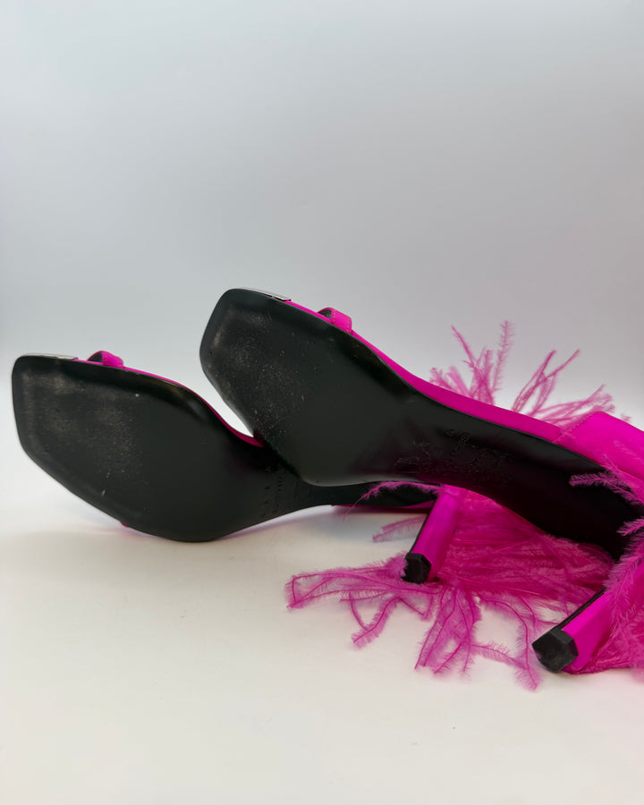 Hot Pink Feather Heels - Size 38 and 40