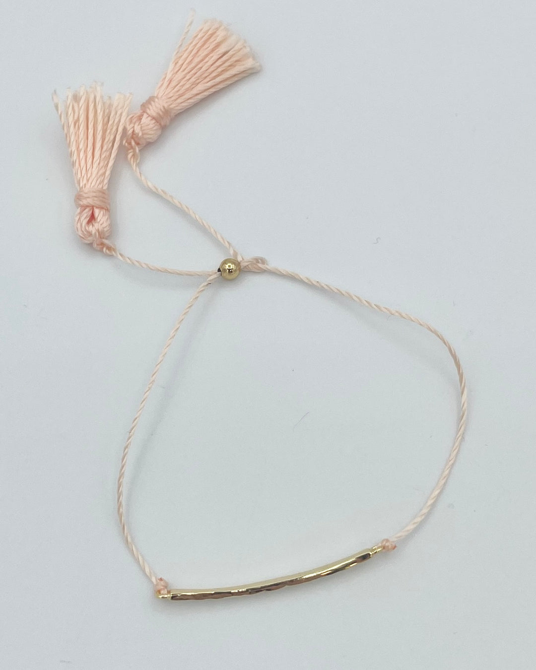 Peach & Gold Bar Bracelet