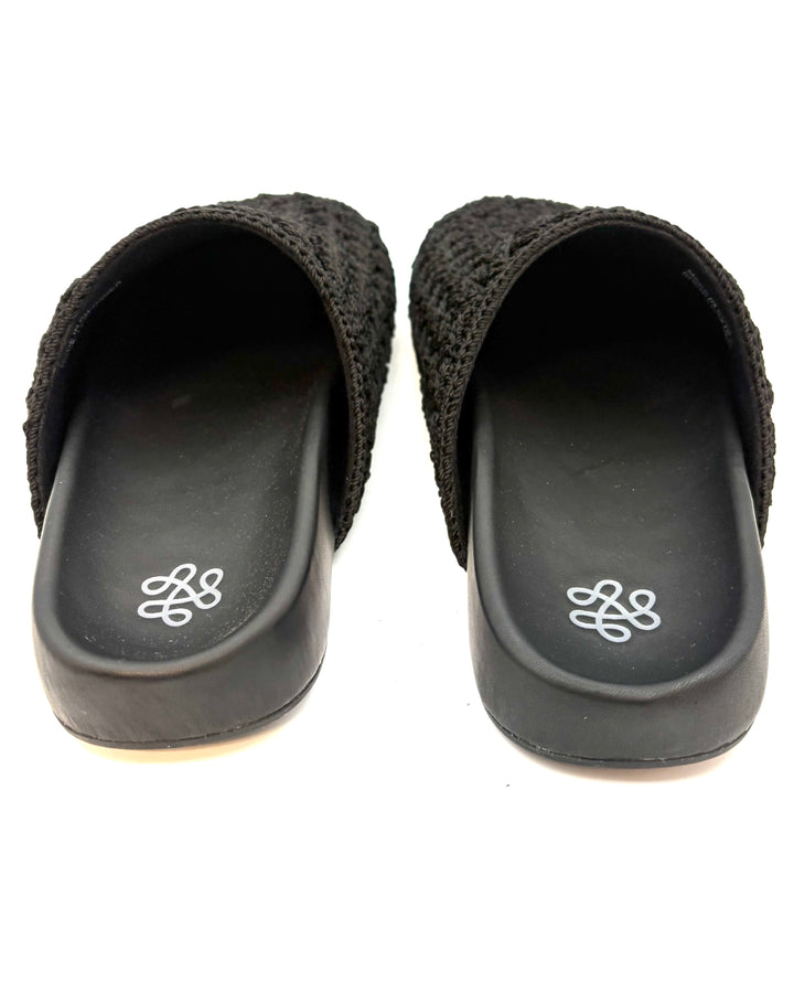 Black Basket Weave Crochet Clog - Size 7, 9 and 10`