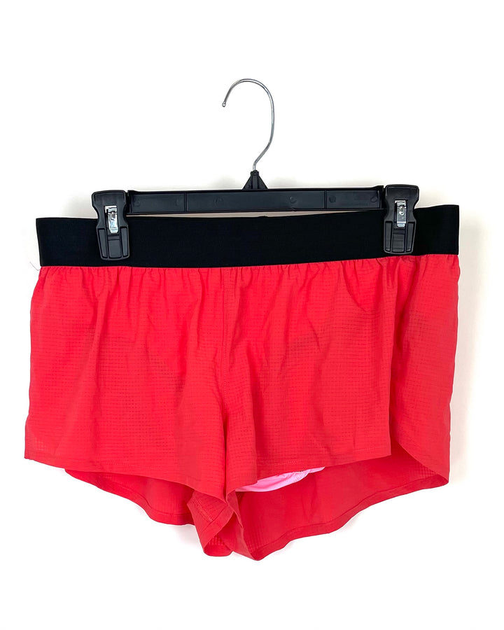 Electric Coral Athletic Shorts - Size 6