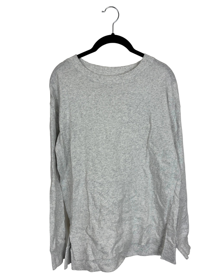 Light Heather Gray Crew Neck - Size 0/2