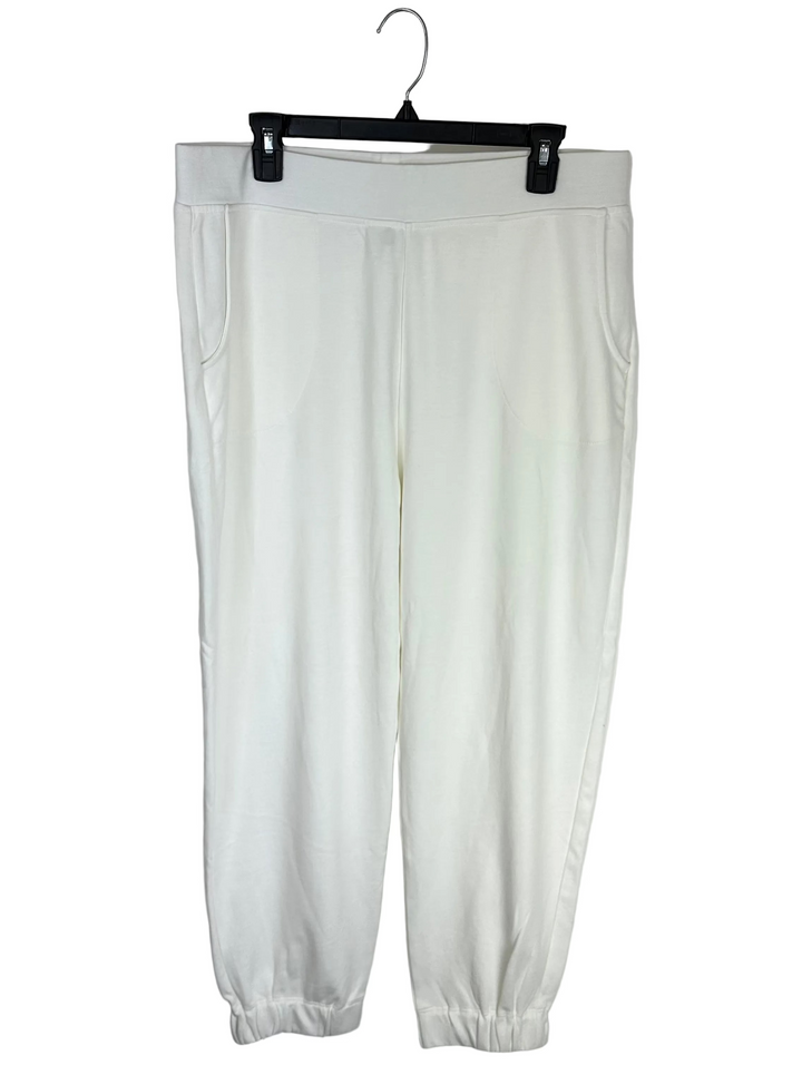 Ivory Straight Leg Jogger Sweatpants - Size 12/14