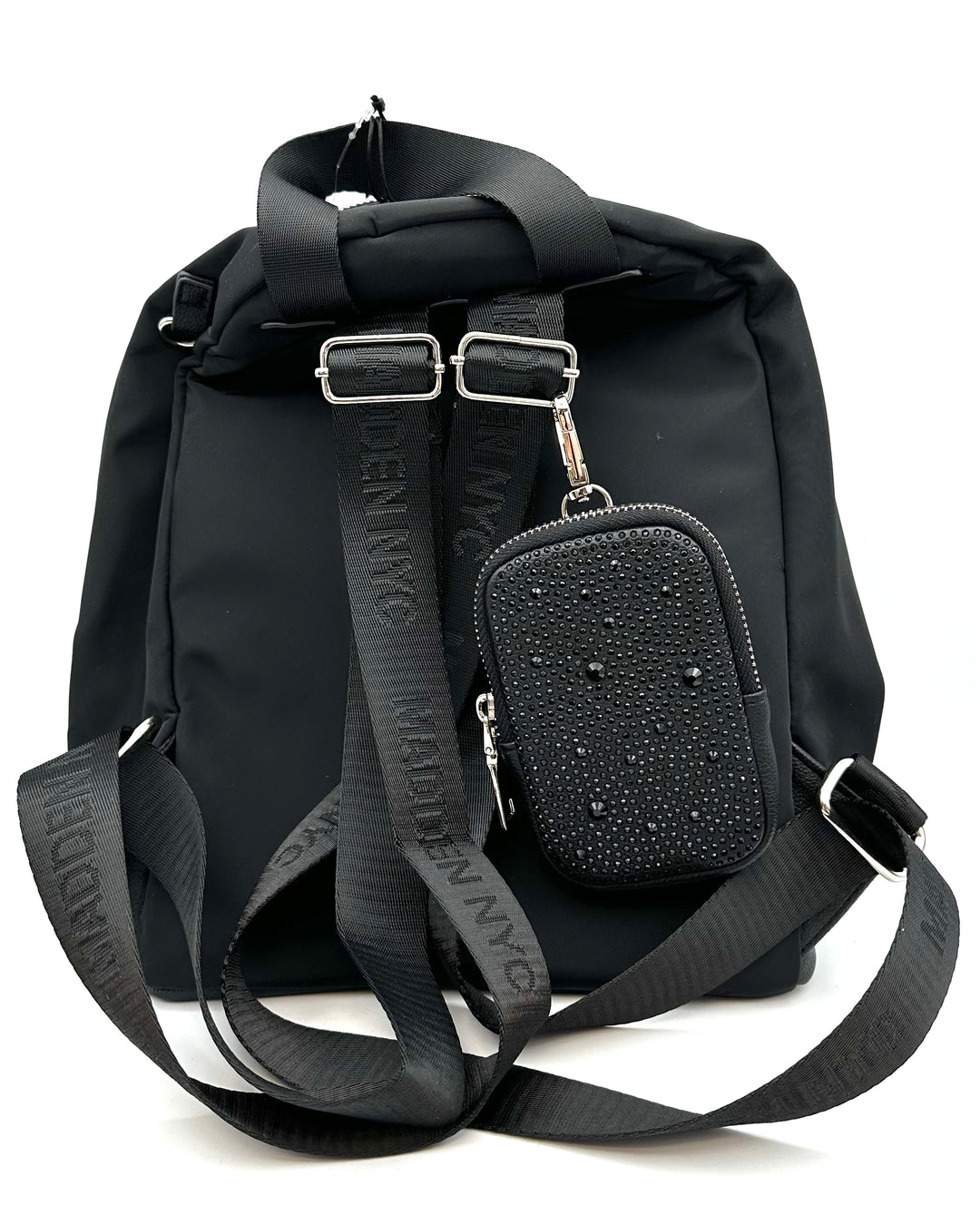 Black Nylon Mini Backpack
