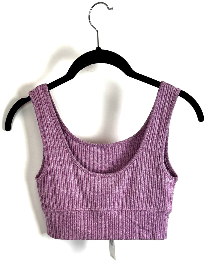 Purple Rib Tank Bra - Size 0/2