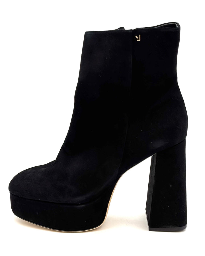 Black Platform Suede Booties - Size 9.5 and 10