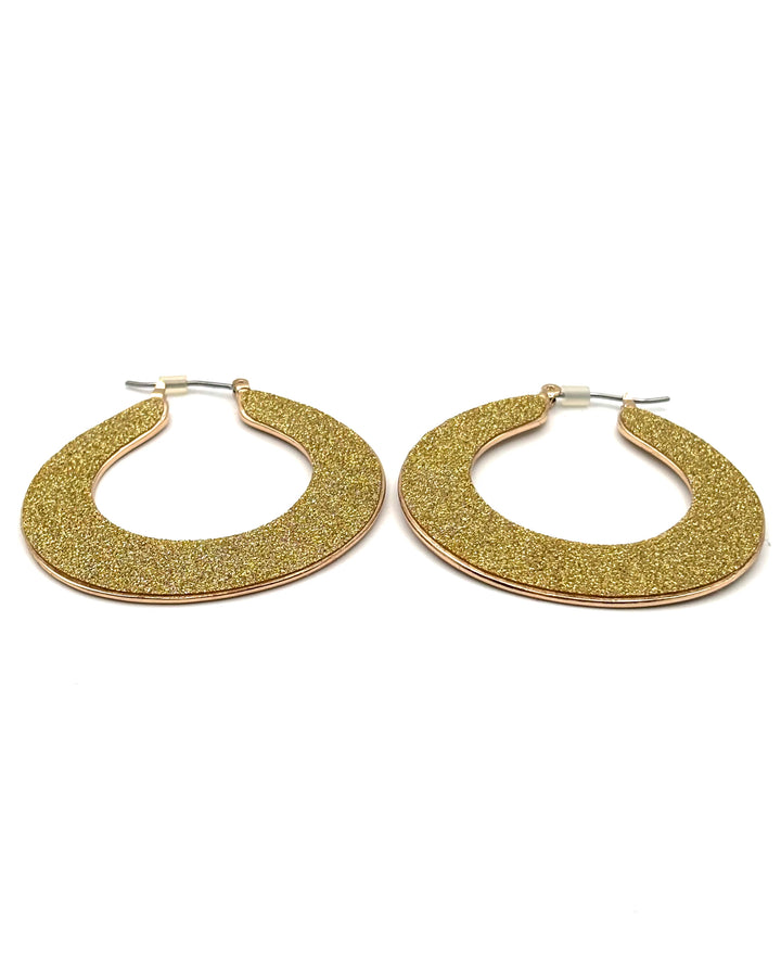 Gold Shimmer Hoop Earrings