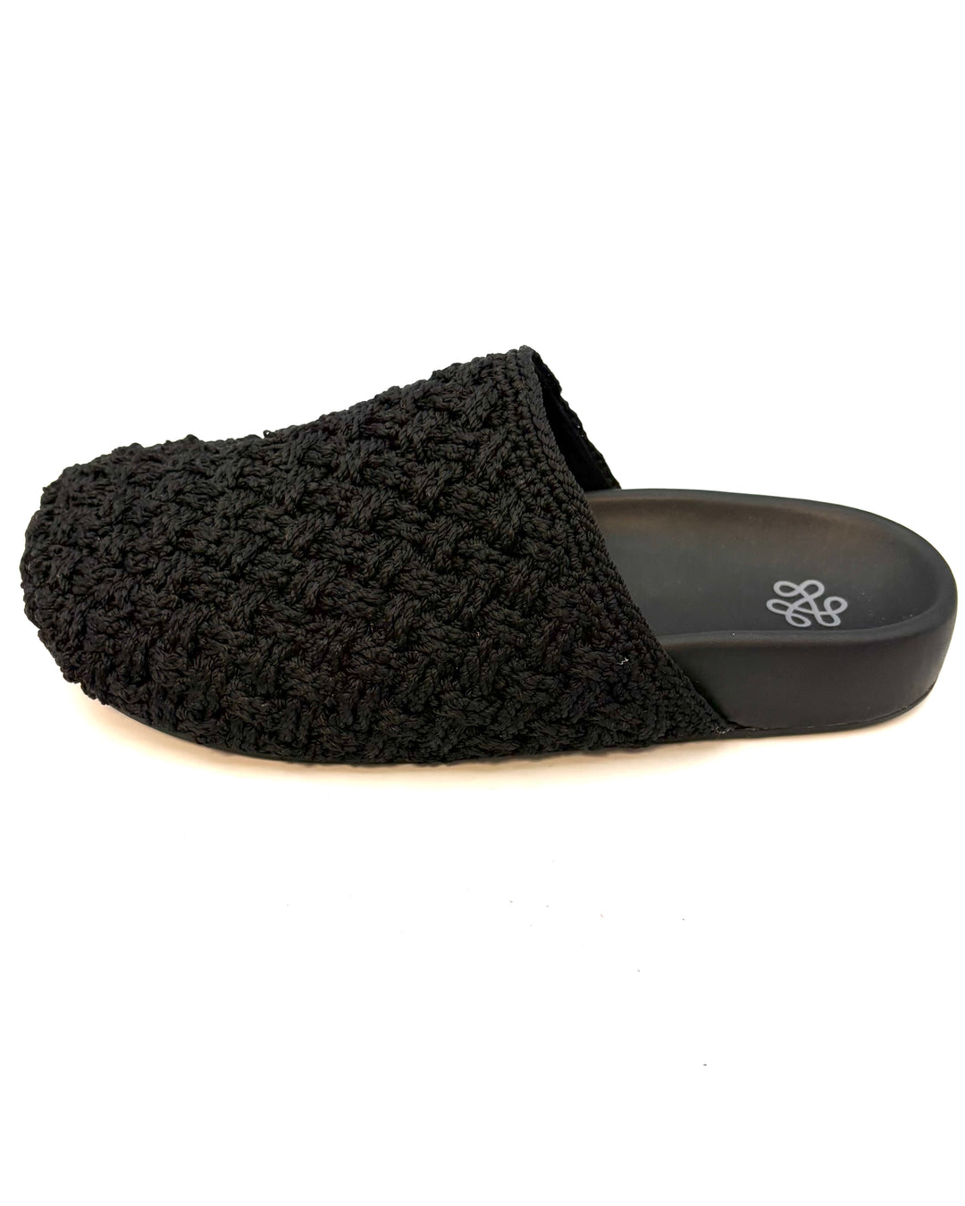 Black Basket Weave Crochet Clog - Size 7, 9 and 10`