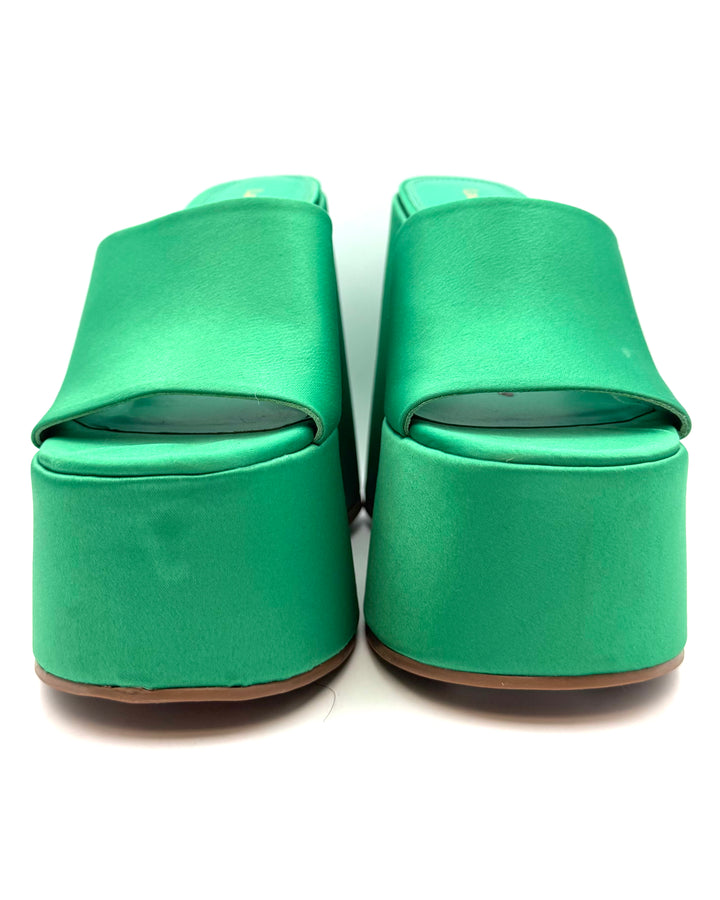 Bright Green Platform Mule - Size 7.5, 9.5 and 10