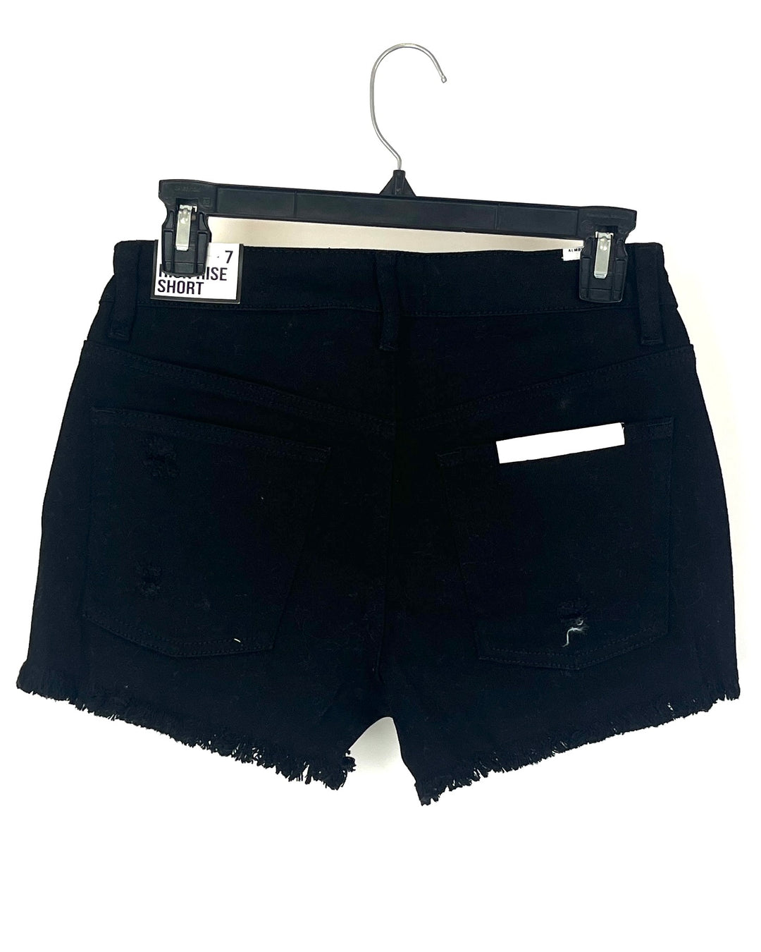 Black Distressed High Rise Shorts - Size 4/6