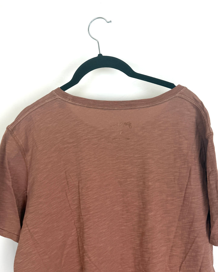 Deep Peach Short Sleeve T-Shirt - Size 4/6