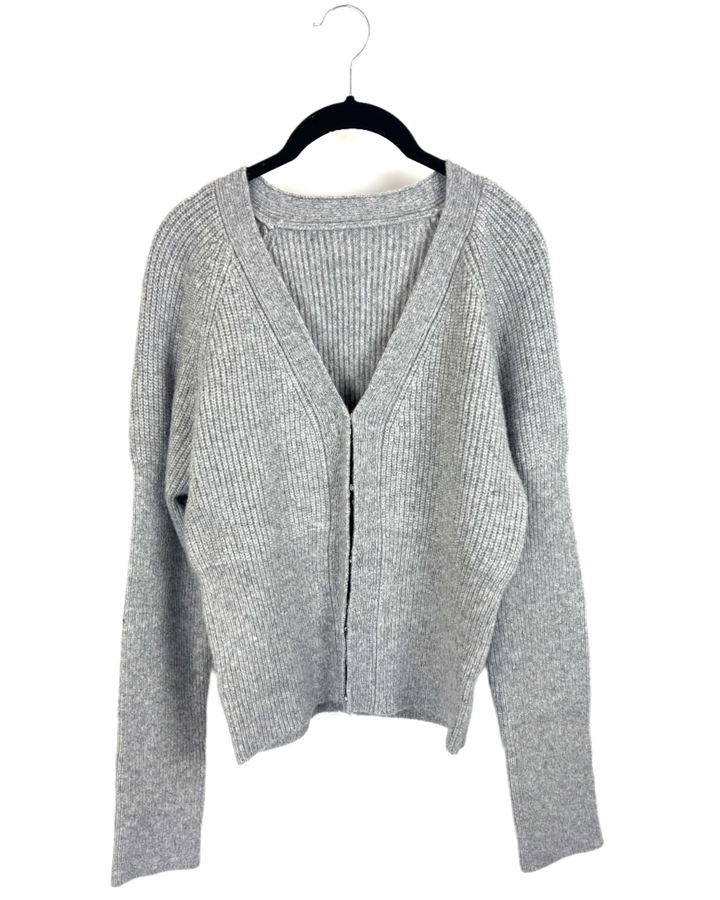 Grey Knit Sweater Top - Medium