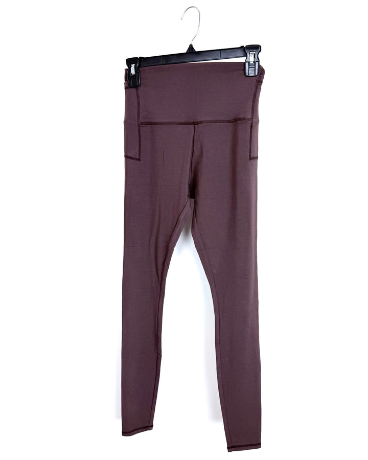 Dusty Chocolate Brown Yoga Pants - Size 2/4