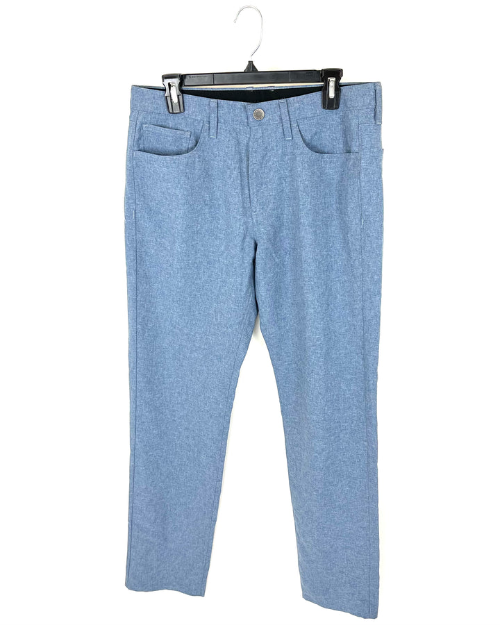 MENS Denim Blue Golf Pants - 32/32 - Slim Fit