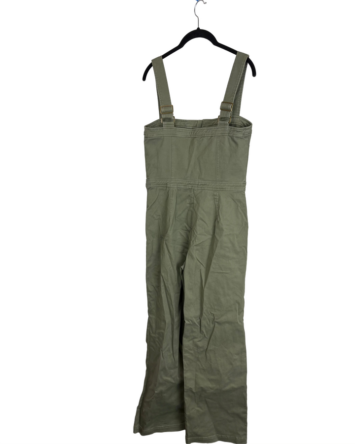 Dusty Green Utility Jumpsuit - Size 2/4