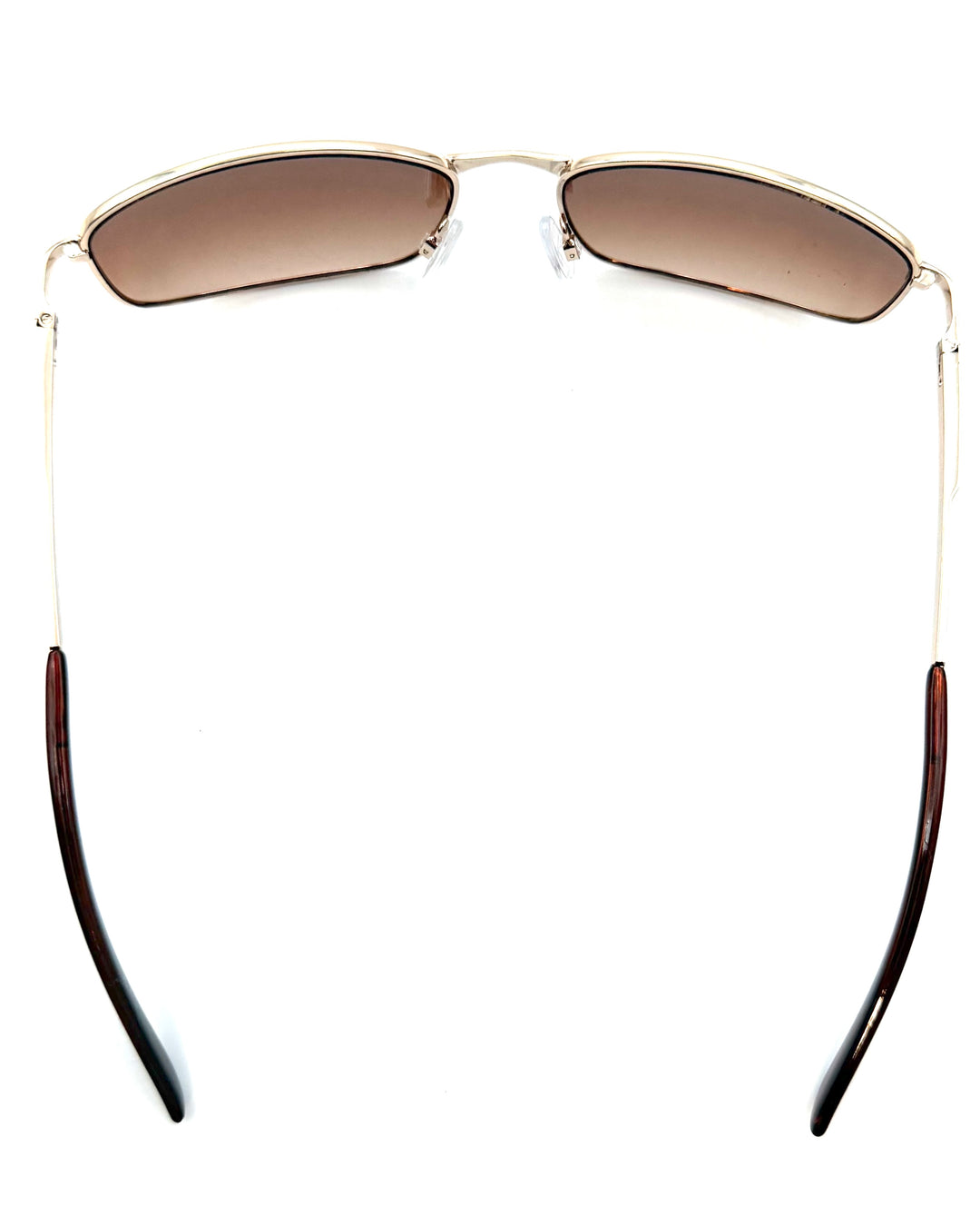 Brown & Gold Metal Sunglasses