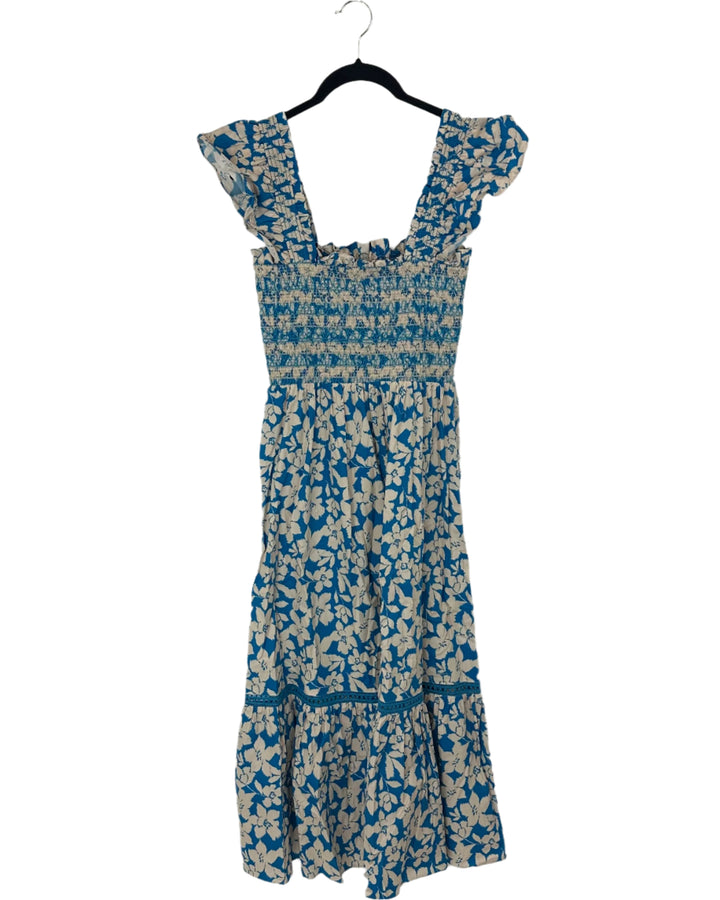 Coastal Blue and Beige Dress - Size 4/6