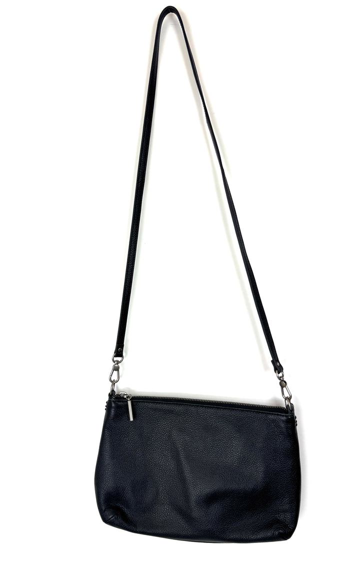 Black Leather Crossbody Bag