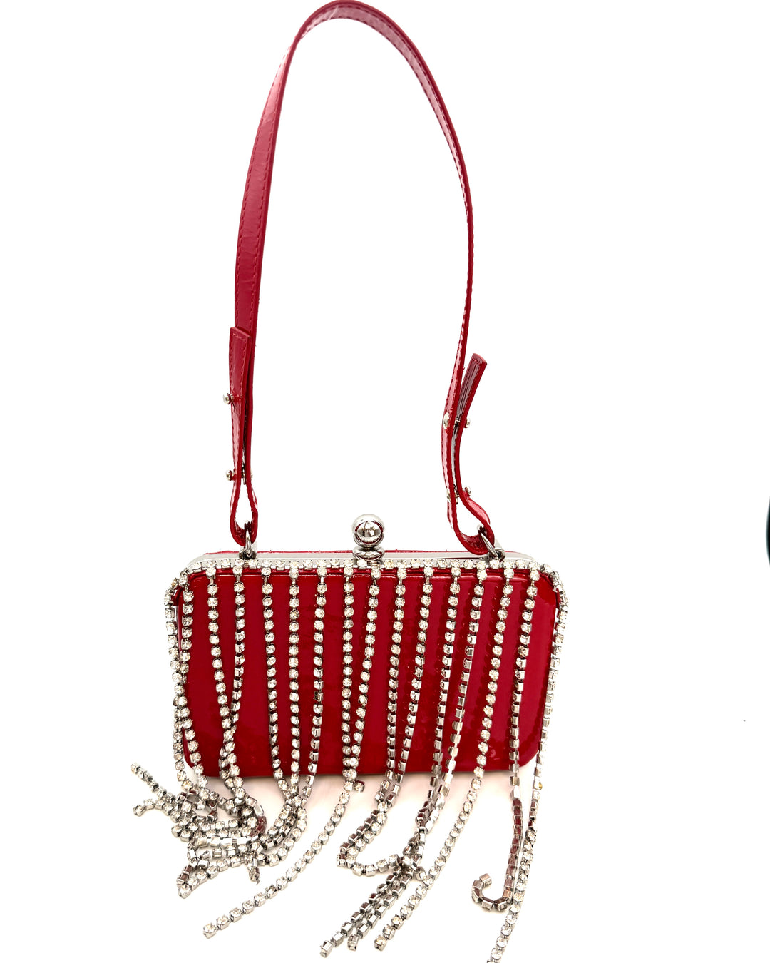 Cherry Red and Silver Flat Mini Bag