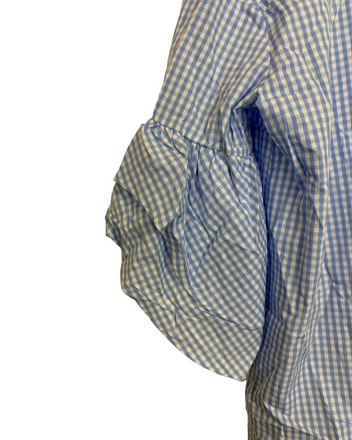 Light Blue & White Gingham Dress - Size 12