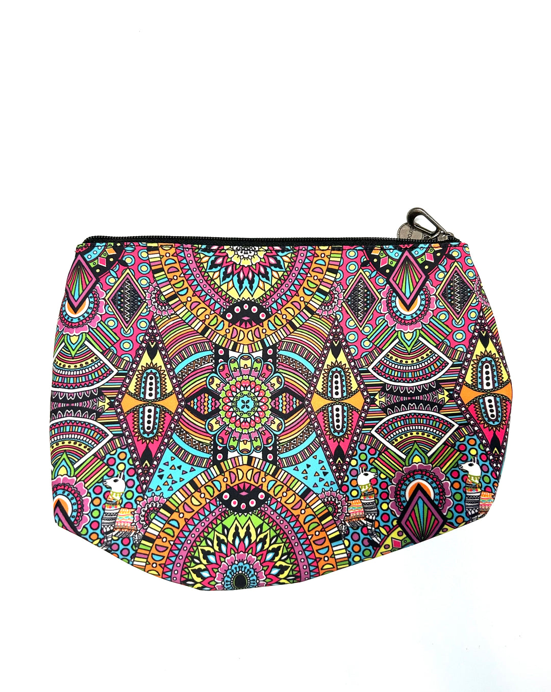 Multicolor Neon Abstract Large Pouch