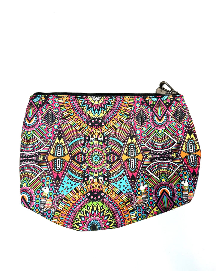 Multicolor Neon Abstract Large Pouch