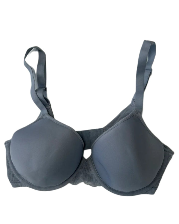 Dusty Blue Underwire Lace Detailed T-shirt bra - 34C