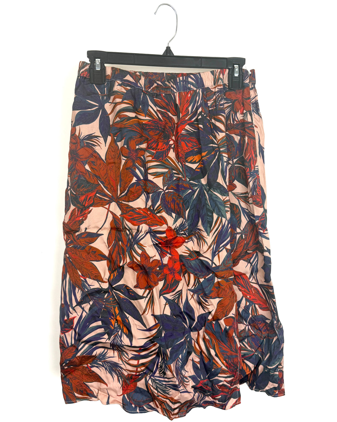 Peach and Burnt Orange Floral Skirt - Size 4/6