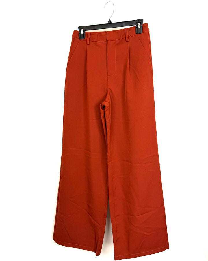 Terracota Wide-Leg Trousers - Size 4