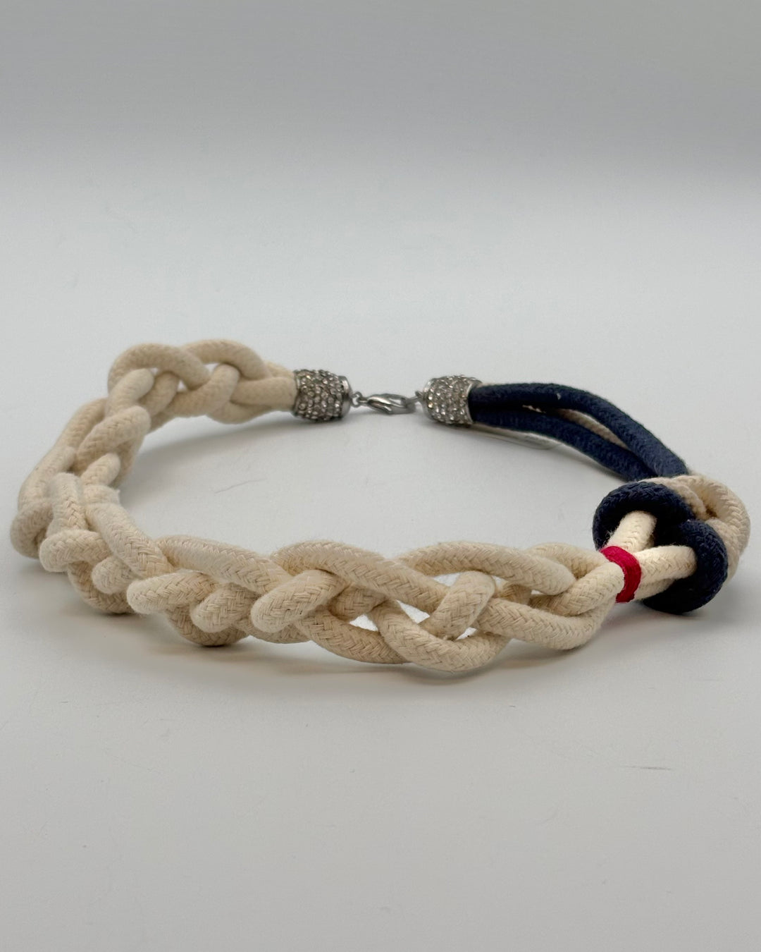 Blue and White Rope Necklace