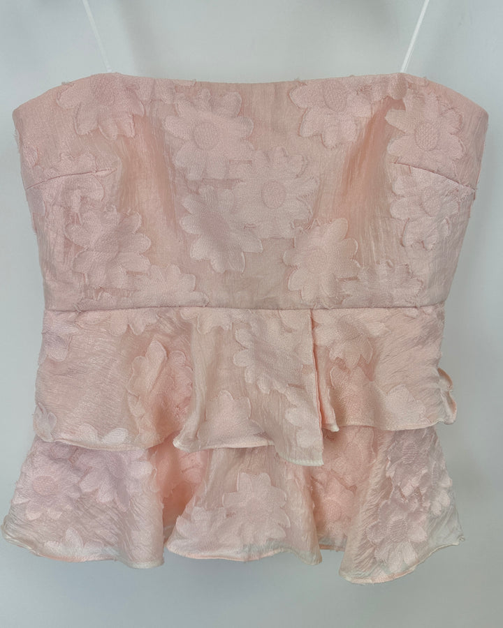 Pink Strapless Top - Size 4-6