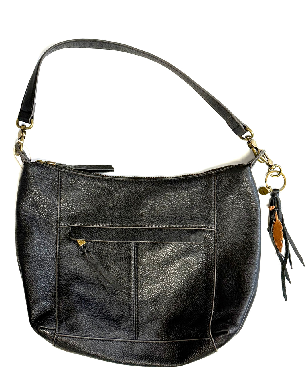 Black Leather Single Strap Bag