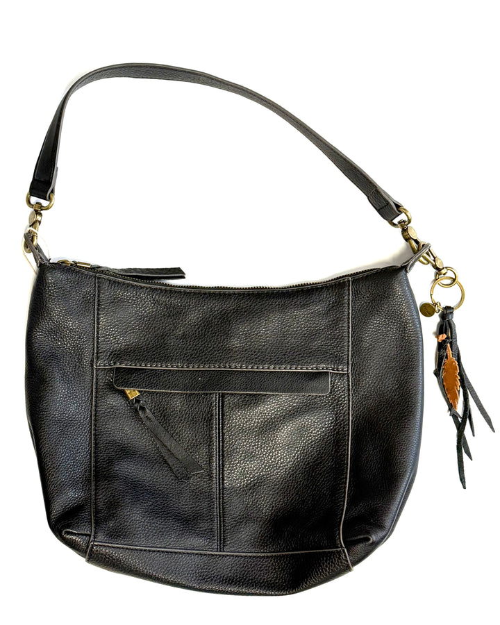 Black Leather Single Strap Bag