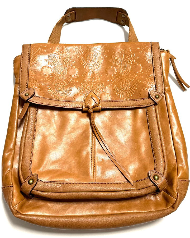 Light Brown Leather Backpack
