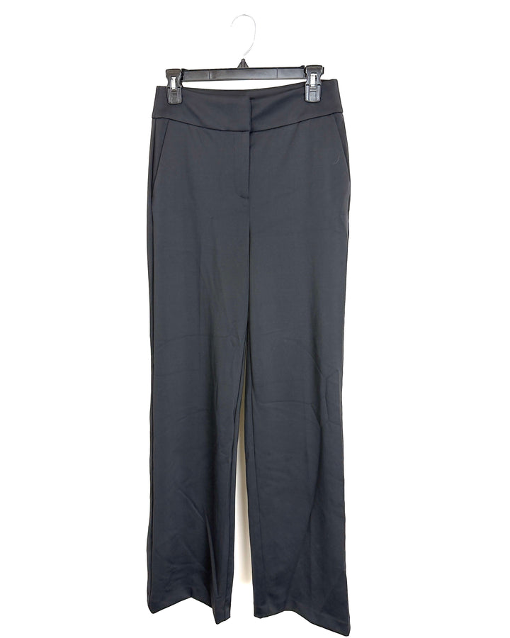 Black Wide Leg Trousers - Size 2/4