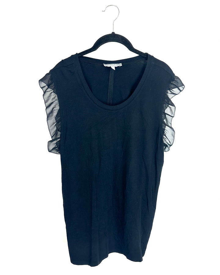 Black Flutter Tank Top - Size 4/6