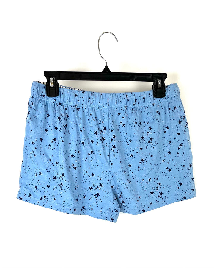 Blue Star Print Sleepwear Shorts - Small