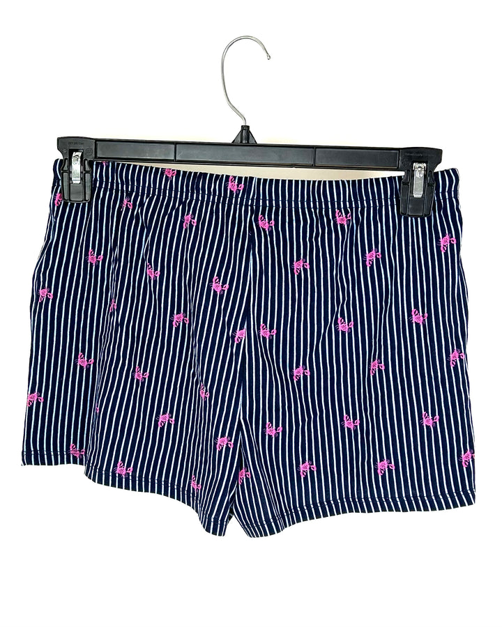 Crab Print Pajama Shorts - Small