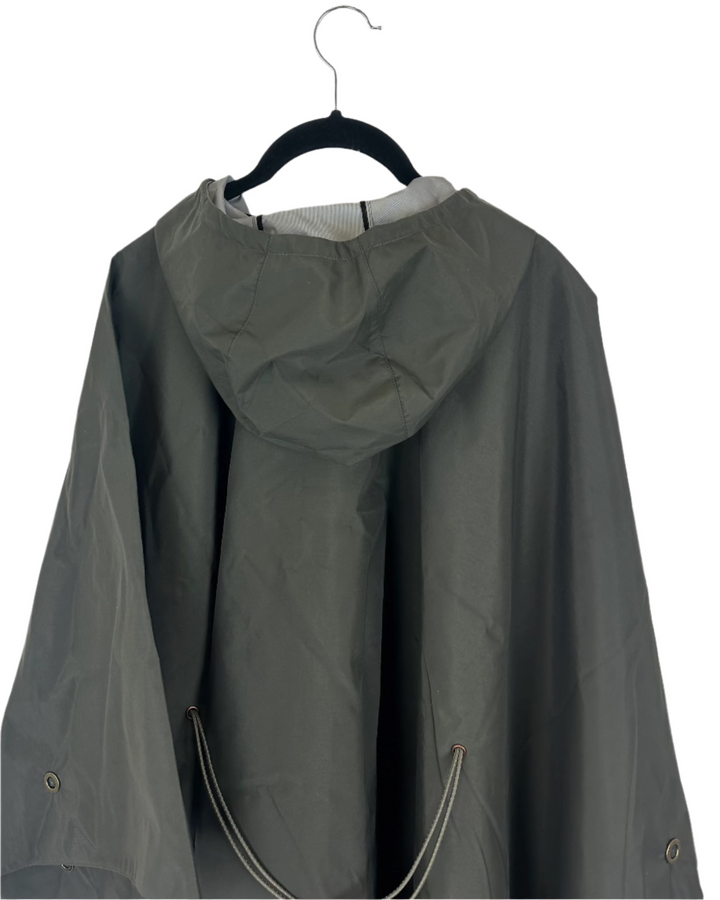 Dark Grey Poncho With Bungee Belt - Size 6/8 and 14/16