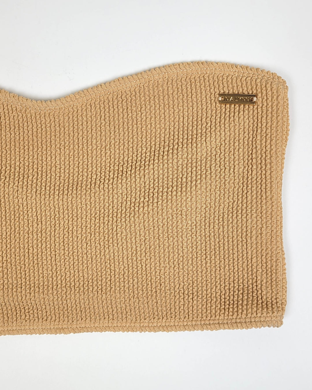 Nude Textured Bandeau Swim Top - XS, S, M, L, X, XXL, XXXL