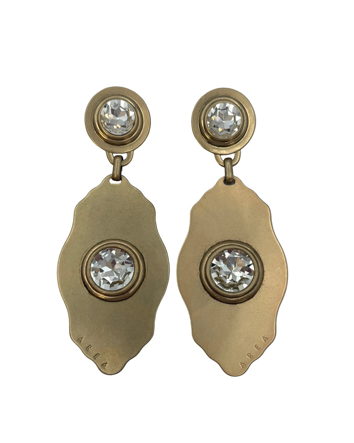 Oversized Gold and Silver Drop Earrings