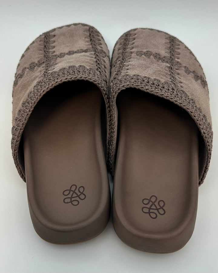 Dusty Brown Embroidered Clog - Size 8, 9, and 10