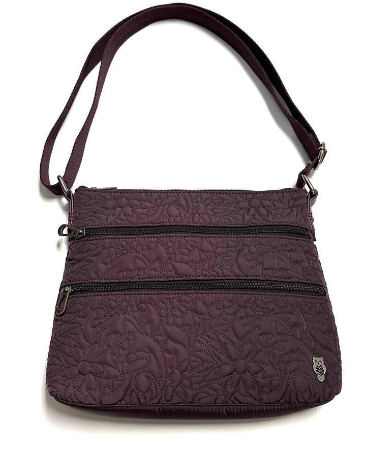 Plum Double Zipper Bag