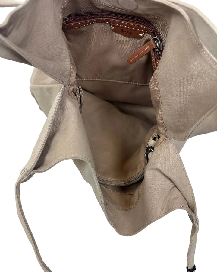 Oatmeal Suede Shoulder Bag