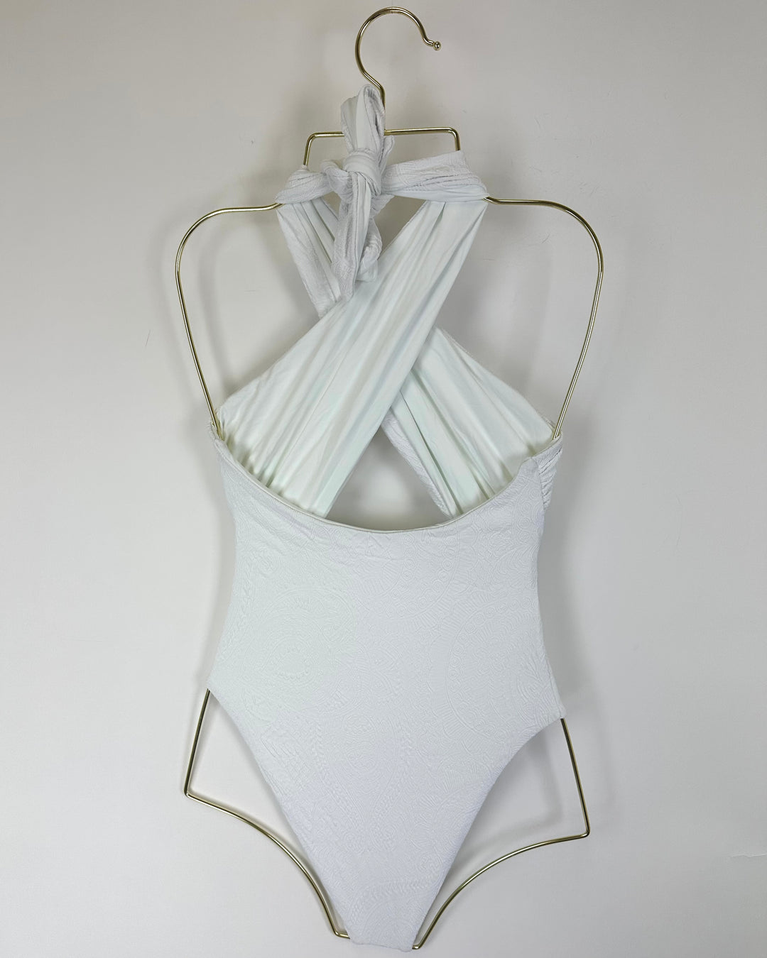 White Embossed Multi Wear One Piece Swimsuit - XS, M, XL, XXL, XXXL