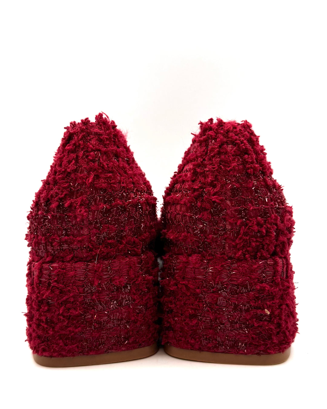 Red Tweed Low Pump - Size 6.5